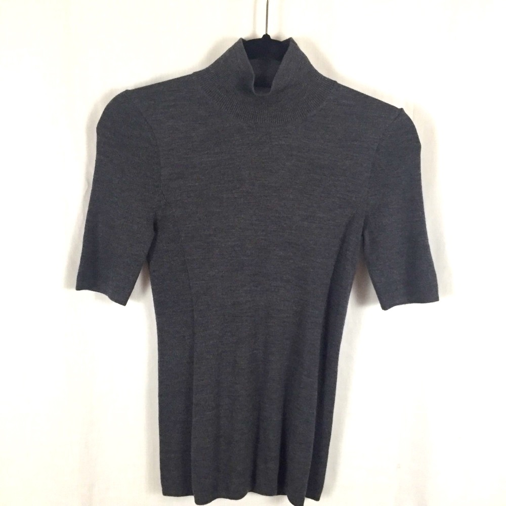 Nordstrom Merino Wool Mock Neck S/S Sweater
